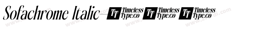 Sofachrome Italic字体转换
